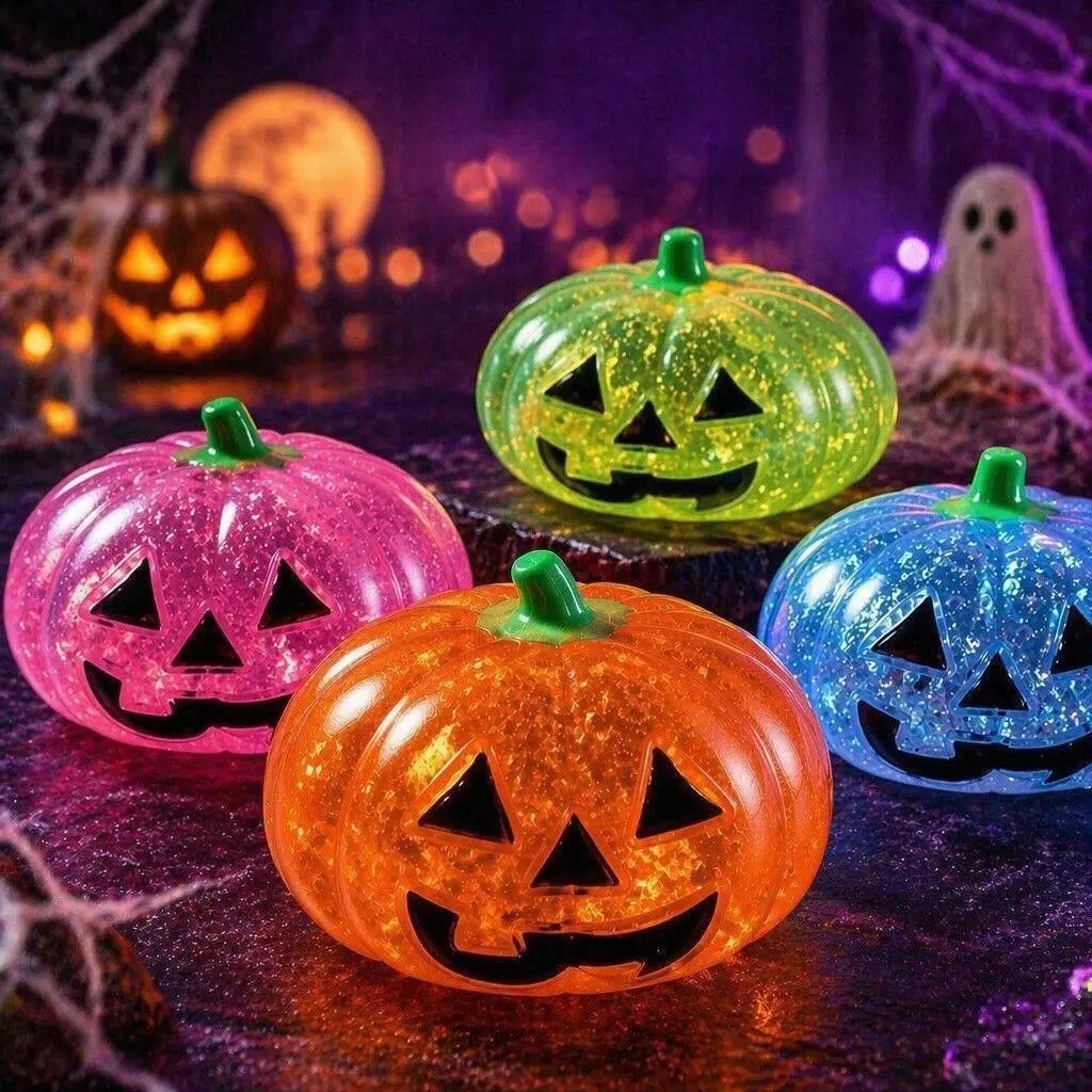 New 2024 Halloween Mini Pumpkin Head Maltose Squishy Creative Decompression Stress Relief Fidget Toy Cute Aesthetic Gift