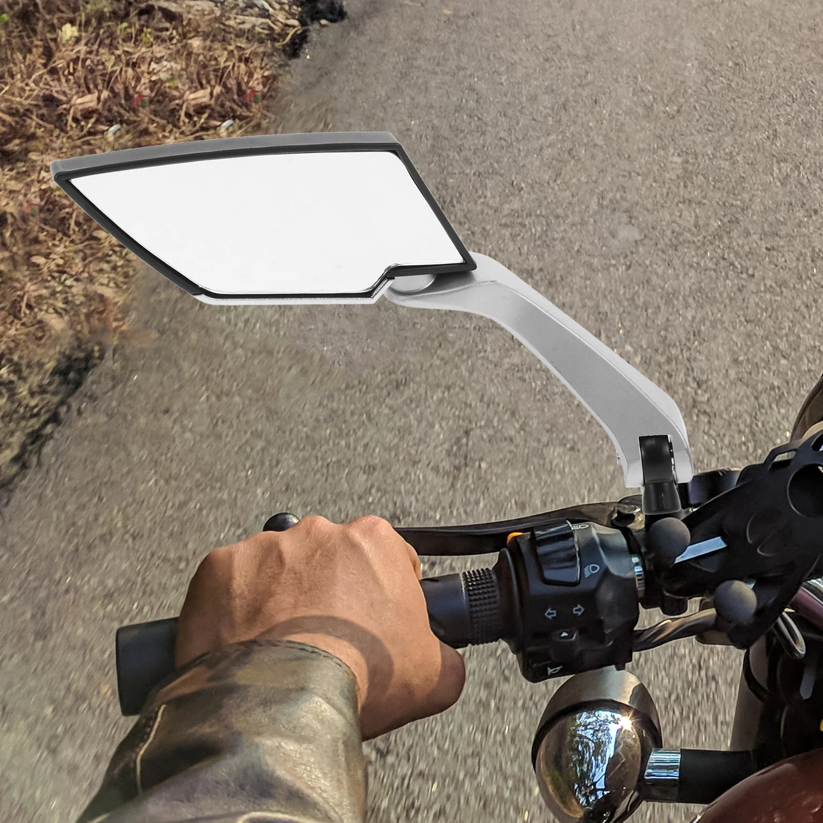 

1Pair Universal Motorcycle Rear View Mirrors Handlebar Mount Safety Mirrors Electric Bike Scooter Motorbike Mirror