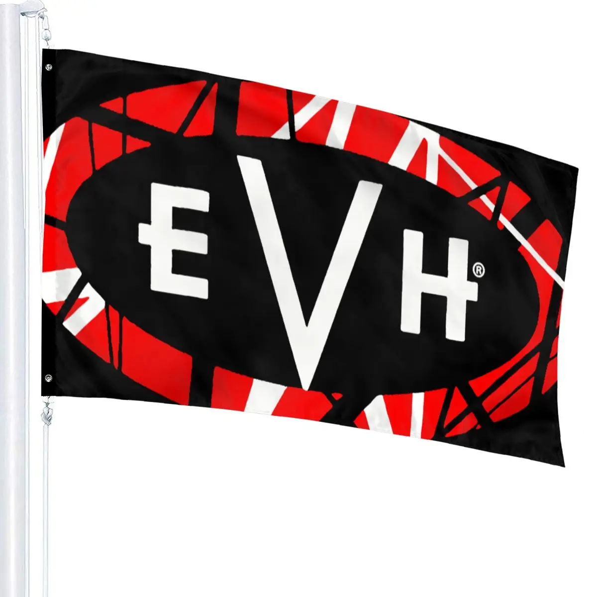 Wyprzedaż 20 Hot Eddie Van Halen Evh Guitar Mens Uni Black White S 5Xl More Colors Music Banner Home Outdoor Gift Party Flag