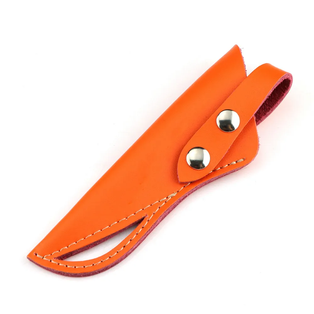 20pcs Orange PU leather sheath hair scissors button bag Scissor cover barber packet shears case hairdresser scissors bag