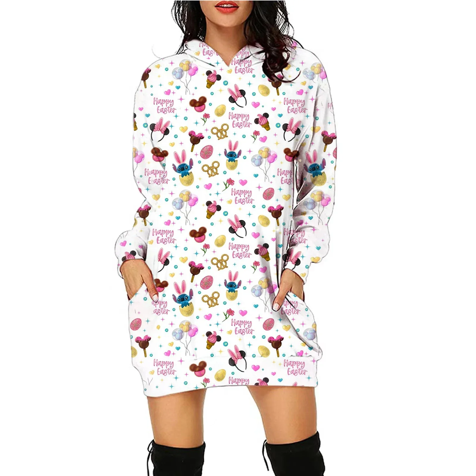 

Pirate Mickey Ahoy Dress Hoodie Dress Sweater Fashion Disney Dress Sweatshirt Dress 3d Allover Printed Hoodie for Women