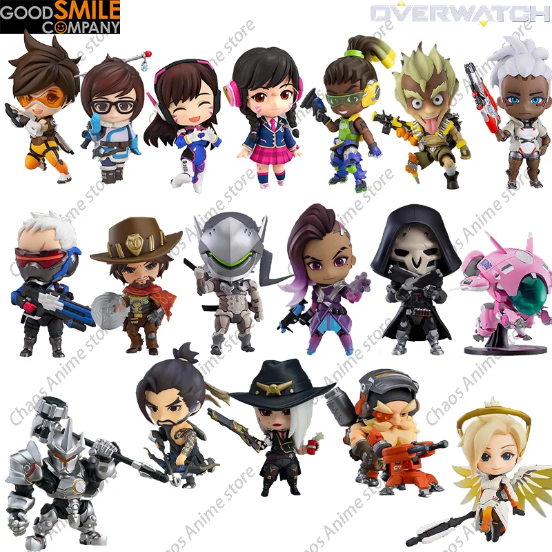 Overwatch Good Smile Original GSC Nendoroid Tracer Cole Cassidy Reaper SOLDIER:76 D.VA Lúcio Mercy Genji Ashe Anime Cute Figures