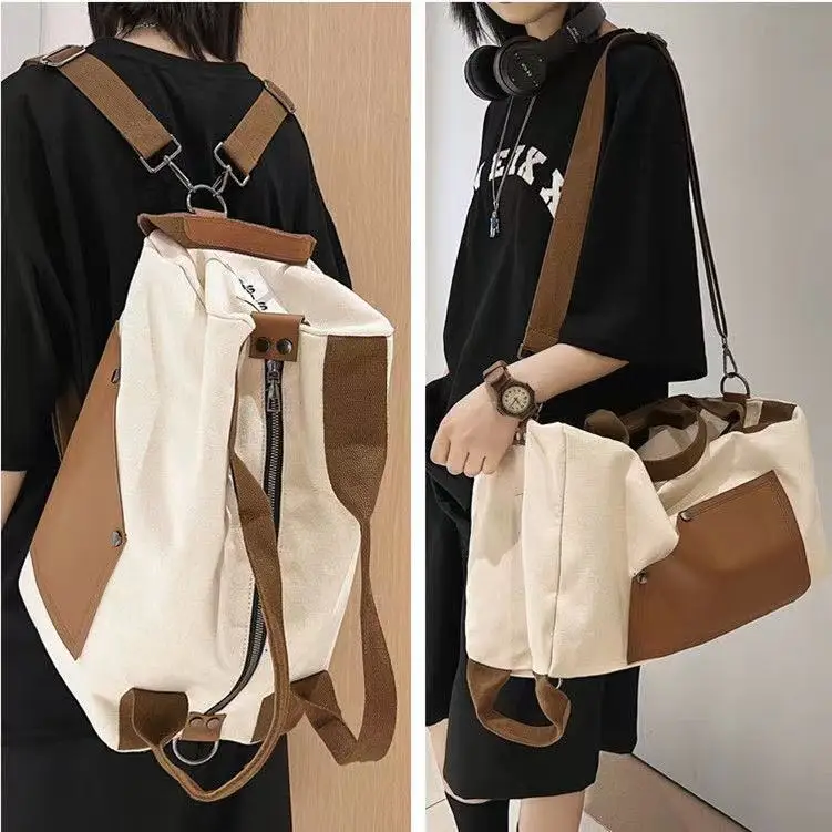 versatile multipurpose travelling bag backpack unisex canvas travel duffel bag Multifunctional bag fashion gym bag