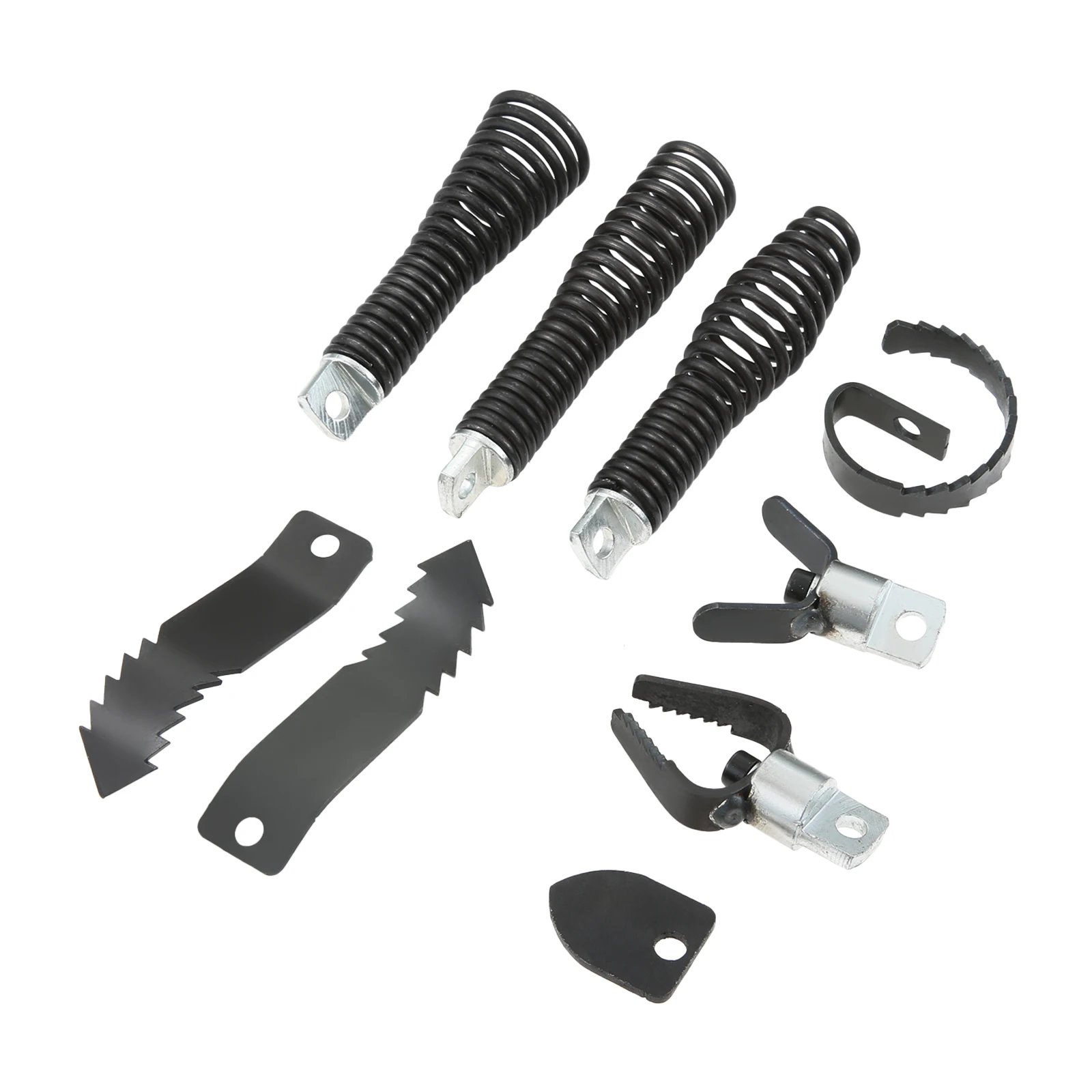 9PCS Drain Snake Drill Attachment For Kitchens Bathrooms Clean Fruit Pits Hair Leaves Branches 50Ft‑100Ft Electric Drain Snake