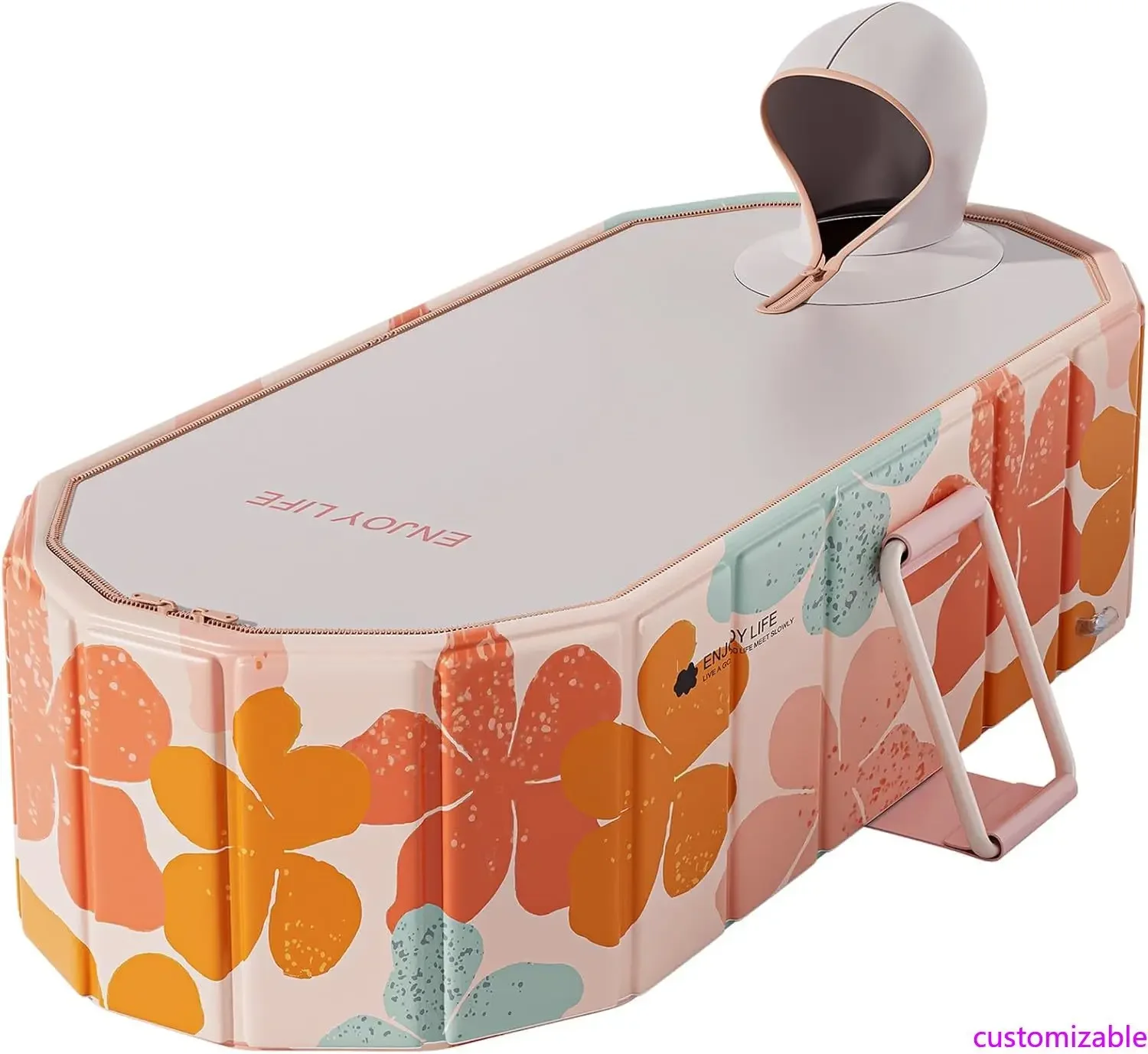 

Portable Athlete's Insulated Ice Bath Tub - No Inflation Needed with Shower and Cover