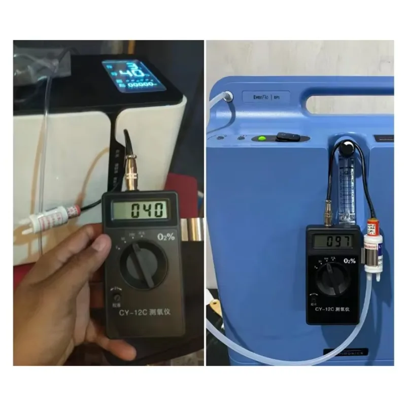 Oxygen Analyzer Portable Digital 0-100ppm ±0.1% CY-12C O2 Concentration Tester for Industrial Lab Handheld Gas Detection Device