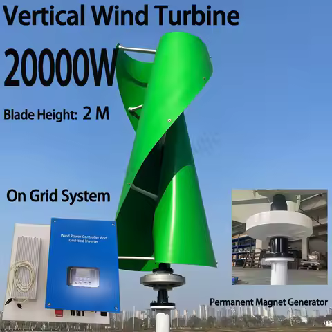 96V 220V 20000W Large Wind Turbine Generator With 3Phase Alternator Permanent Magnet Magnet Generator On Grid Inveter Power Grid