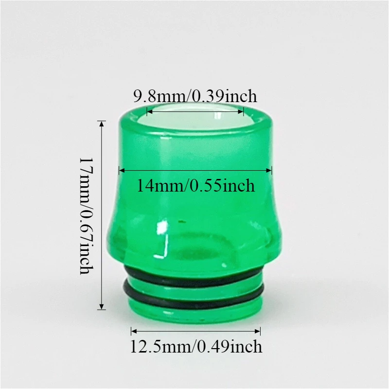 1PC 810 Multi-color Conical Large-Bore Resin Drip Tip
