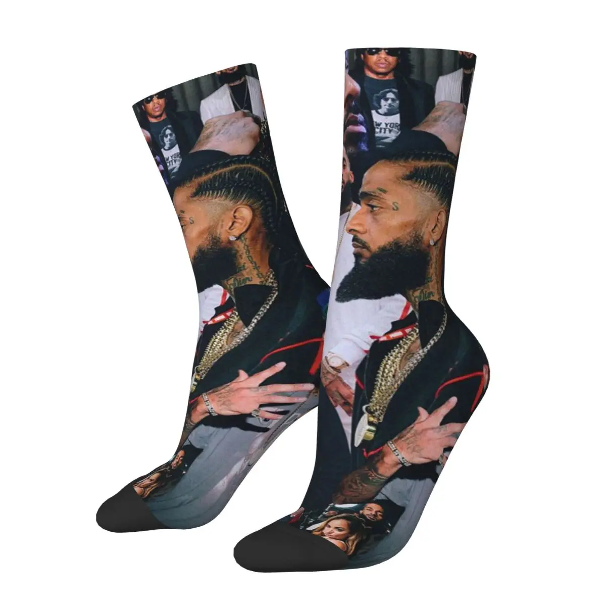 N-Nipsey Hussles Musician Socks Men's Women's Polyester Funny Happy Socks Hip Hop Spring Summer Autumn Winter Socks Gift