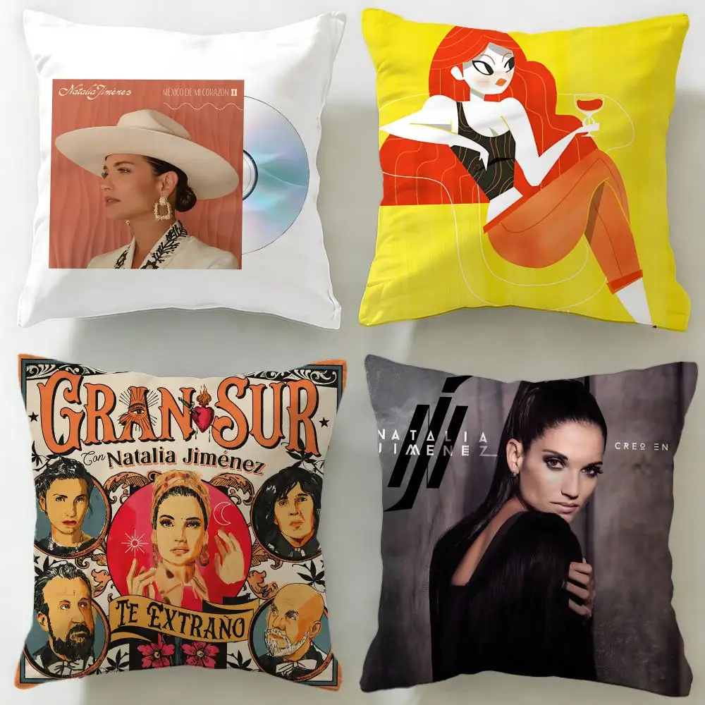 Celebrity Natalia Jiménez Cushion Cover Soft & Easy-Wash Pillow Case – Versatile for Couch, Bed, Travel and Office