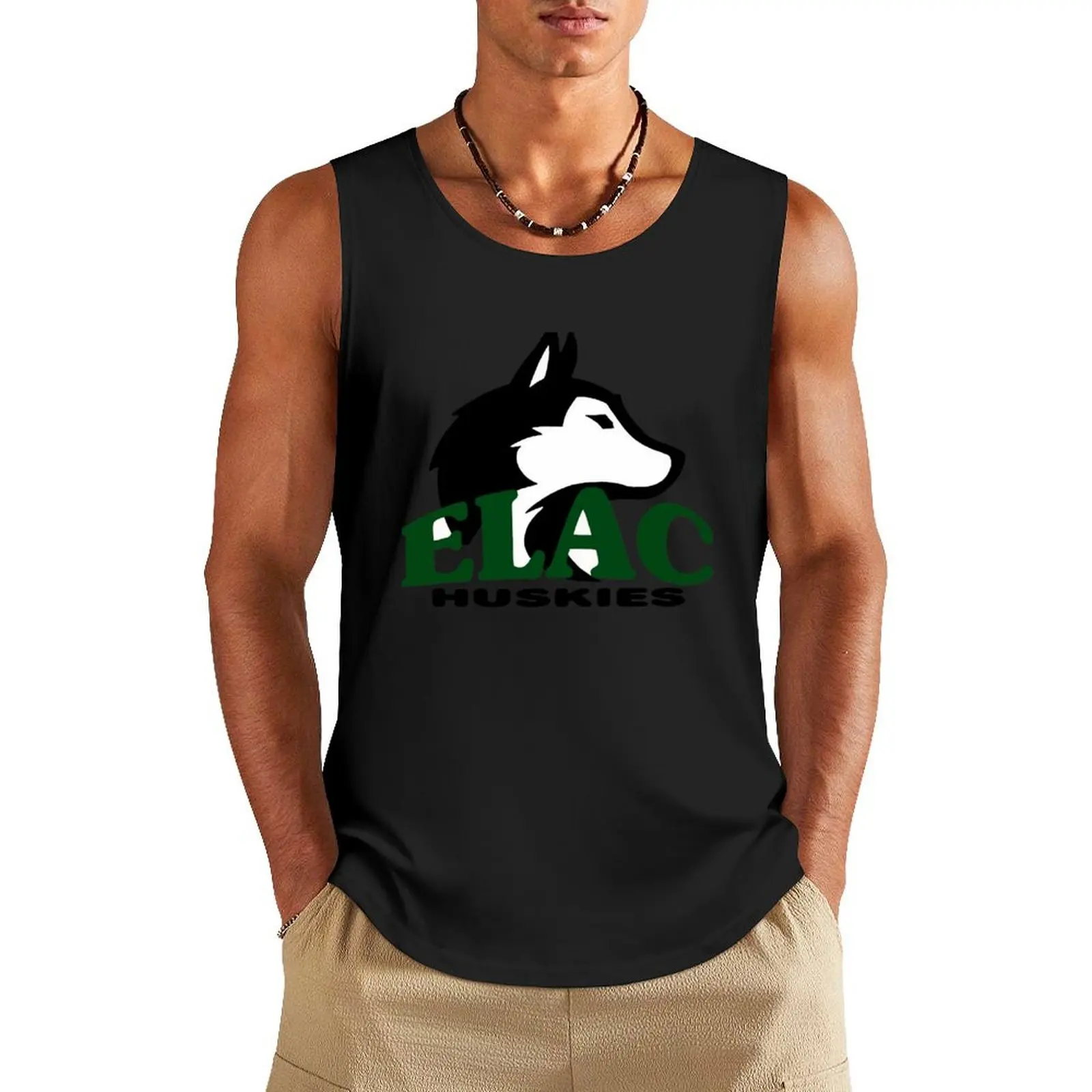 BEST SELLER - ELAC Huskies Basketball Merchandise Tank Top gym accessories men Sleeveless T-shirt t-shirt gym man