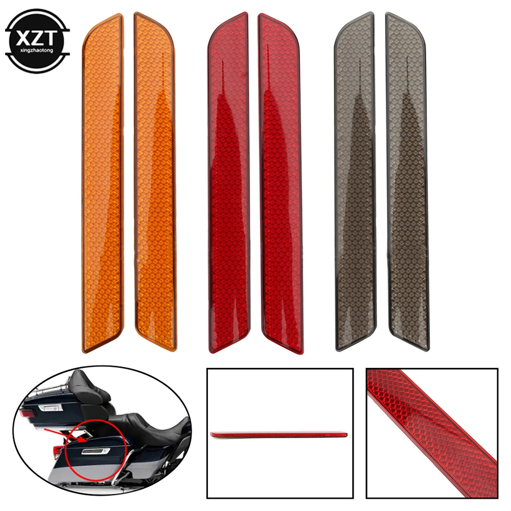 Motorcycle 2 PCS Plastic Front Fork Reflector Lower Legs Slider Safety Warning For Harley lower leg sliders Dyna Super Glide FXD