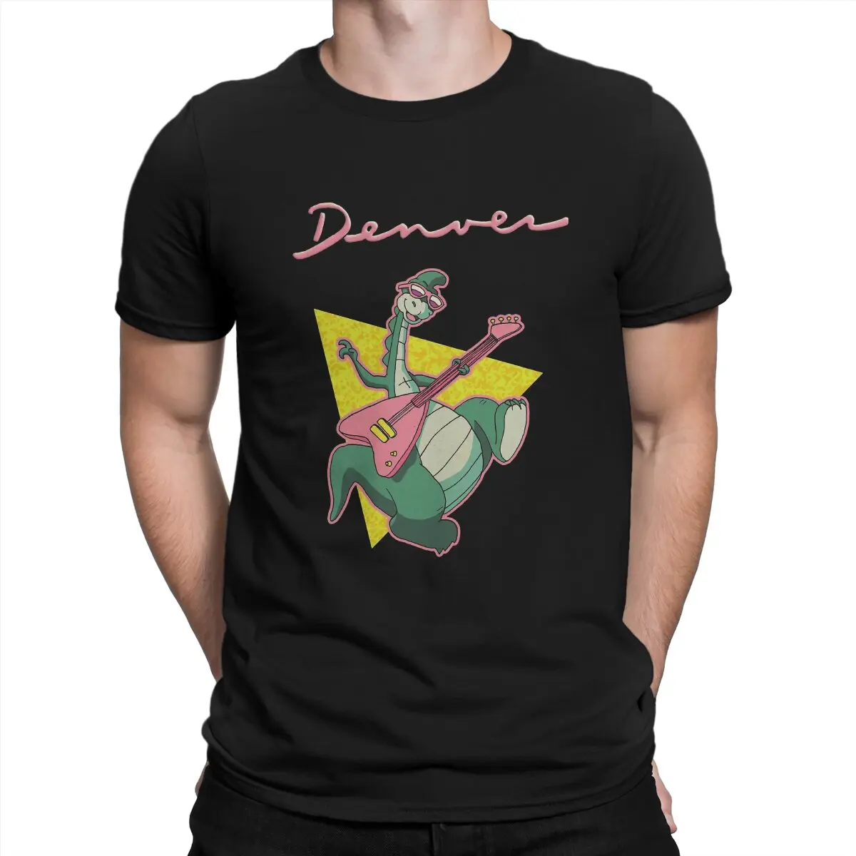 Retro 80s Animated Cartoon Unique TShirt Denver The Last Dinosaur Leisure T Shirt Newest T-shirt For Men Women