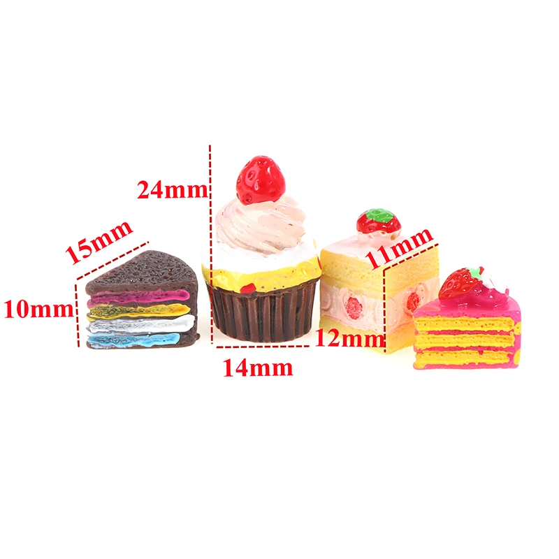 5PCS 1:12 Dollhouse miniture Kitchen Toys strawberry cake Toy Accessories