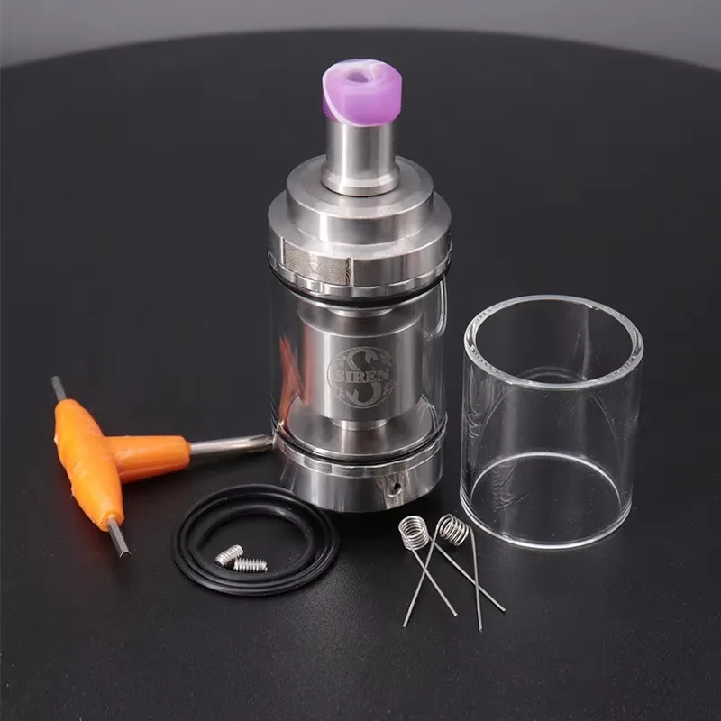 E-Physical Siren 2 GTA MTL-Atomiseurs de Vape Reflowdable Précieux, Réglage du Flux d'Air Astronomique, Mèche Facile, 2ml, 4.5ml, 22mm, 24mm