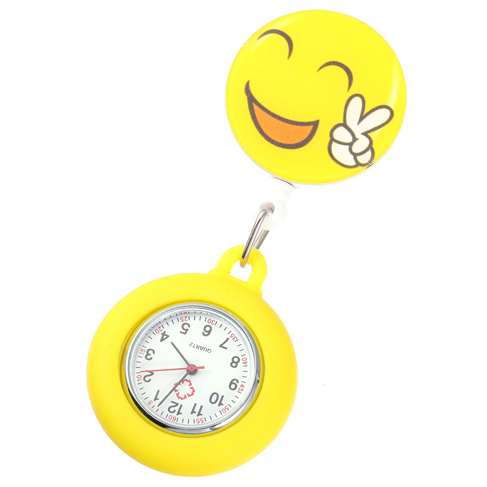 1개 간호사 포켓 시계 아연 합금 클립 만화 캐릭터 실용적이고 내구성 있는 간호사용 포브 시계 스타일리시한 타임키퍼