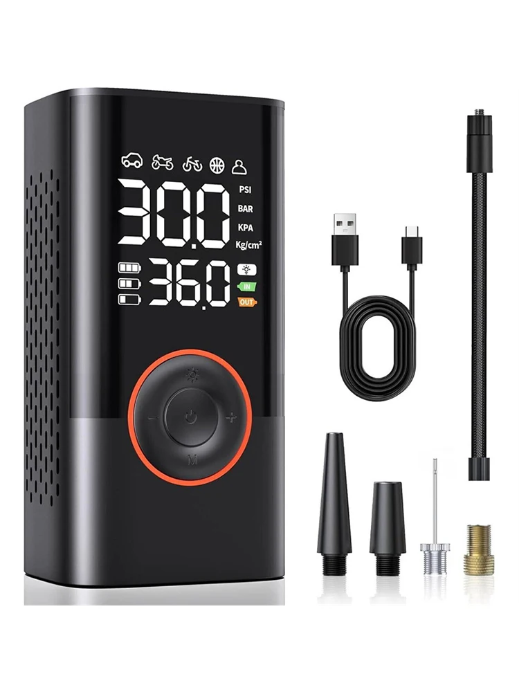 AliExpress Hoeaden 150PSI Smart Air Pump Tire Inflator Portable Air Compressor With Digital Pressure Gauge For Car Bike Motorcycle Ball
