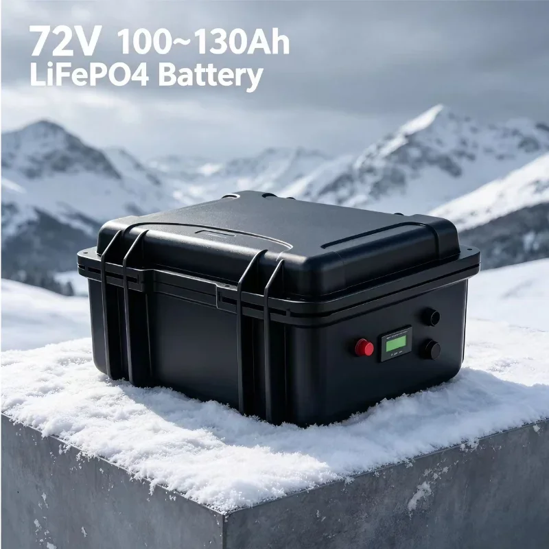 72V 100~130Ah LiFePO4 Power Storage Cabinet, Integrated Smart BMS, Long-Cycle Rechargeable Power Source for Mobile Equipment