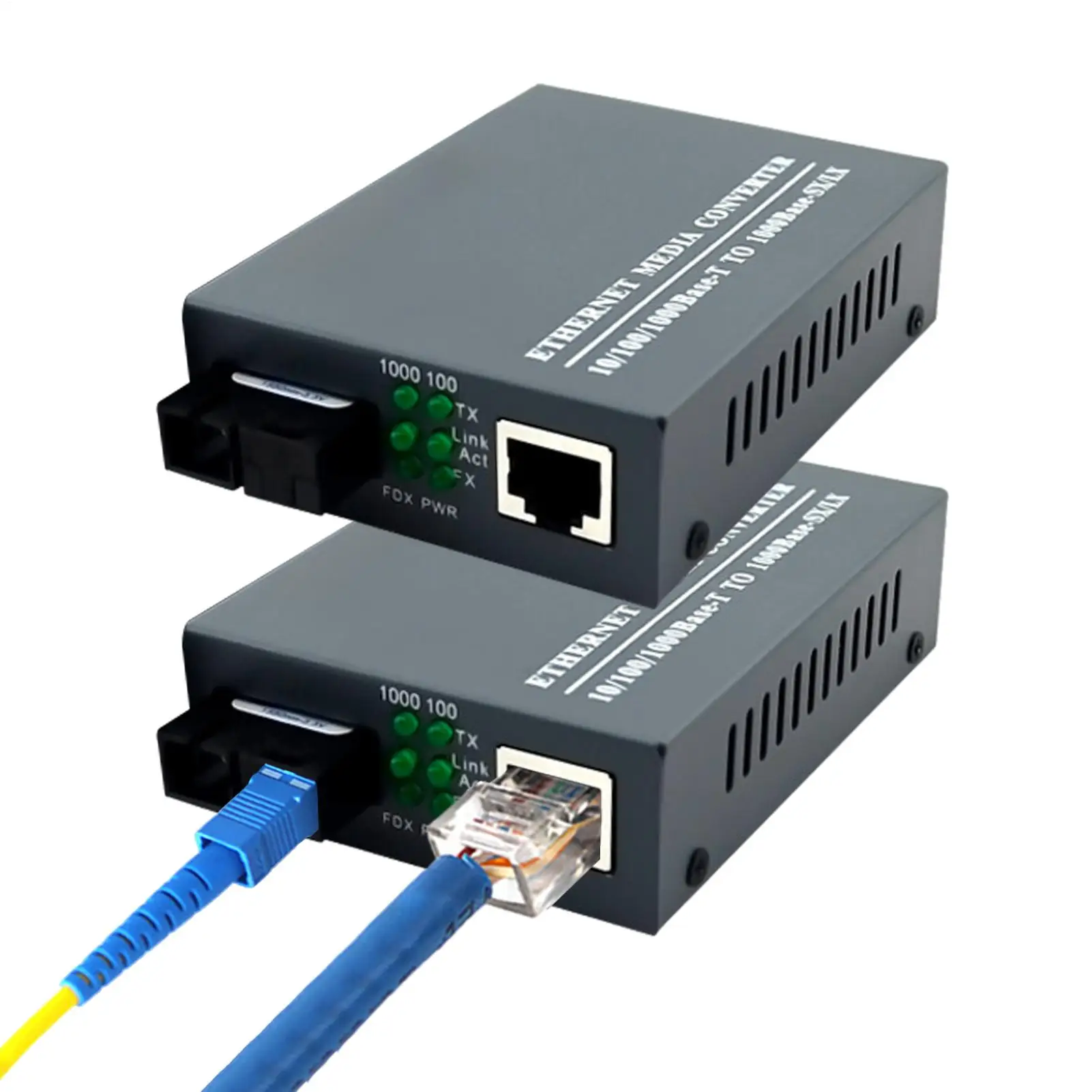 HTB-GS-03 2pcs Gigabit Single Mode Converter Fiber Media Converter LC Transceiver Module Mini Auto Sensing Gigabit