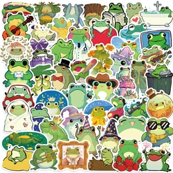 50PCS Cute Little Frog PVC Sticker Aesthetic Stationery School Supplies DIY Decoration Toys Korean Scrapbooking for Kids