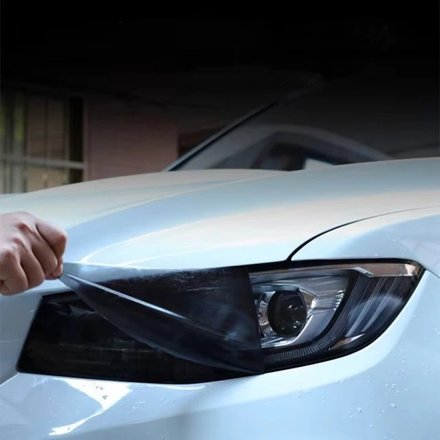 TPU Headlight Film Protection Photochromic Clear Black 0.3*15 Meters Car Lamp Film