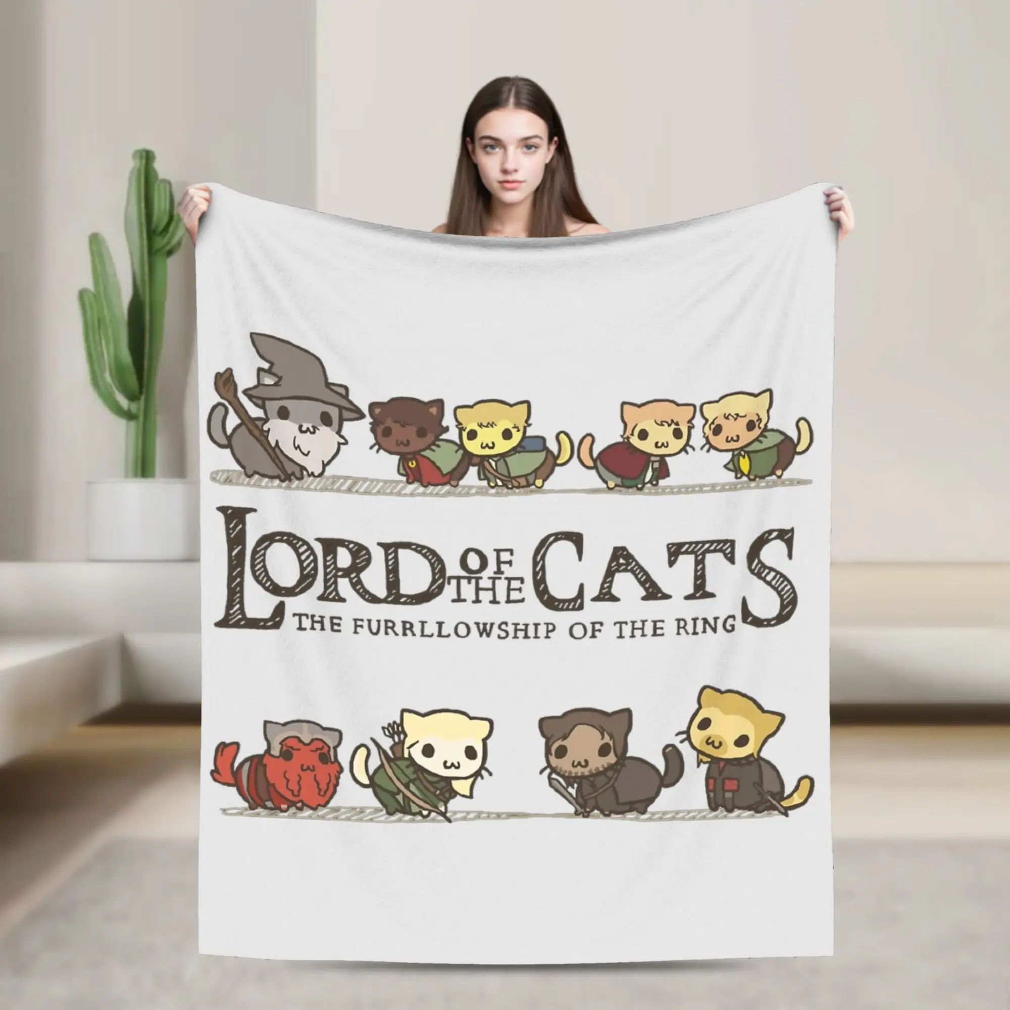 

Одеяло Cat L-Lords Of The R-Rings, бархатное всесезонное портативное ультрамягкое одеяло для дивана, спальни, постельные принадлежности, пледы