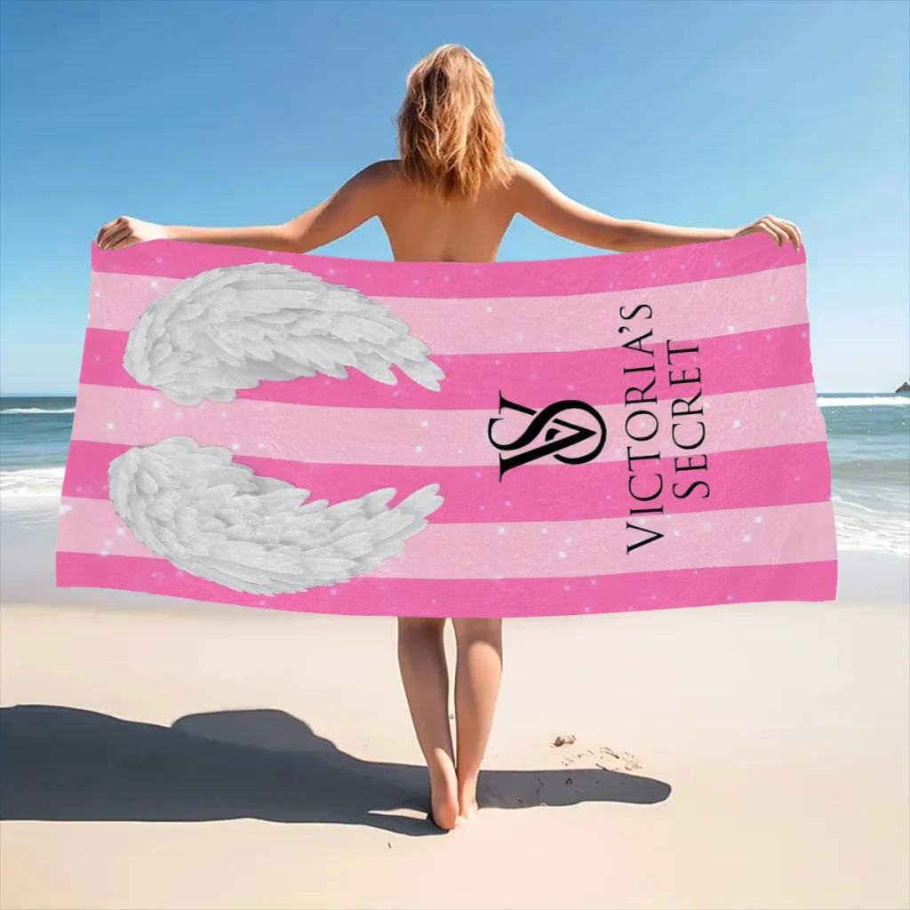 Victoria\'s Secret Wallpaper Beach Towel Poncho Bathing Towels Cover-ups Quick Dry Sand Free Yoga Spa Gym Pool