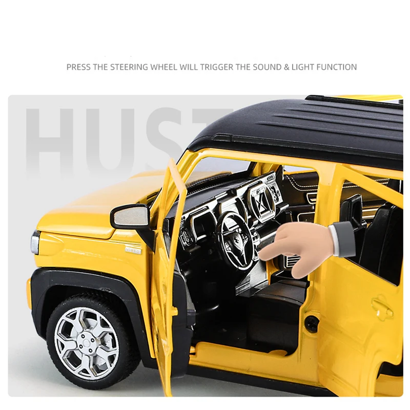 1:22 SUZUKI HUSTLER SUV Alloy Car Model Diecasts Metal Off-Road Vehicles Car Model Sound and Light Simulation Childrens Toy Gift