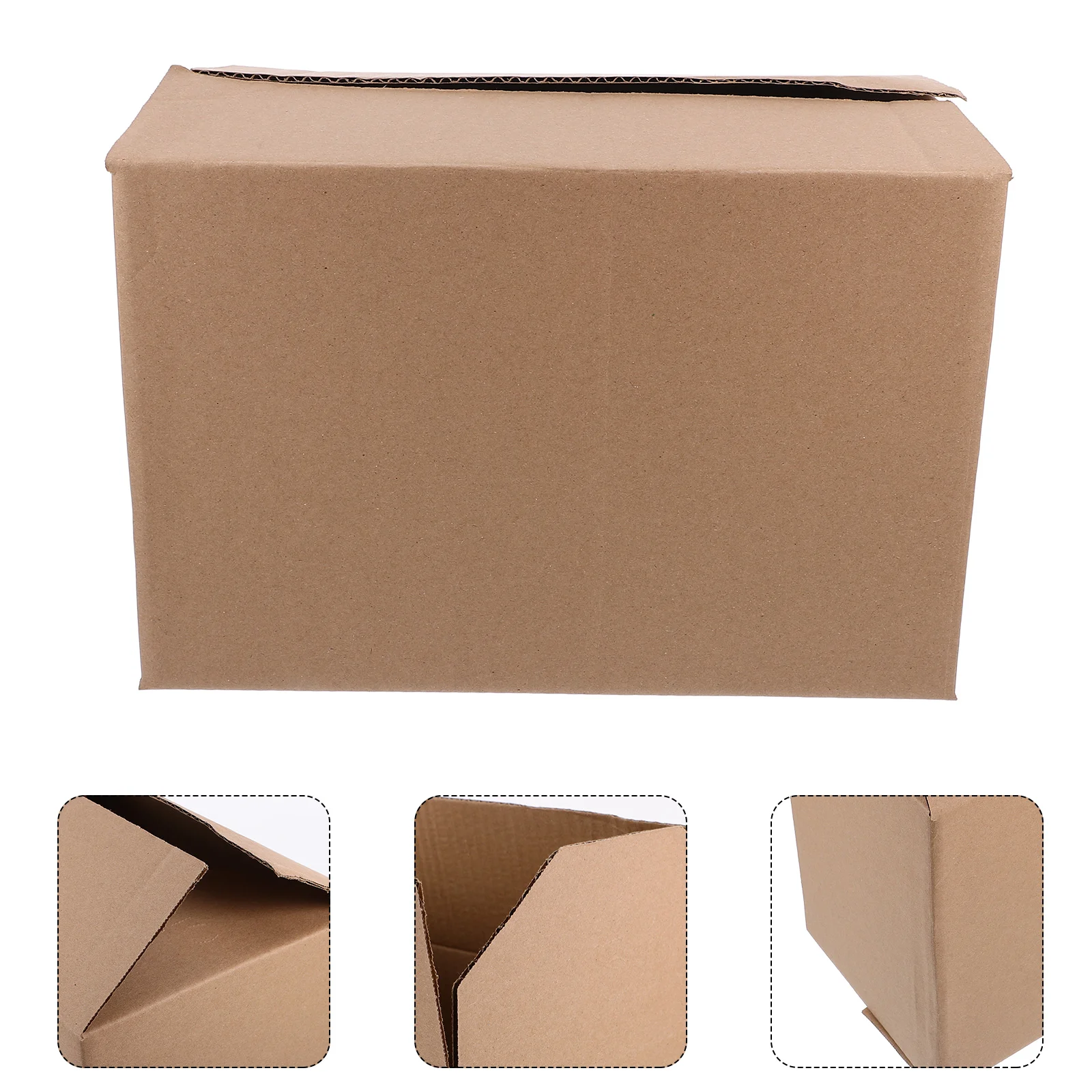 

5 Pcs Storage Cartons Express Box Packaging Boxes Half Height Light Brown Corrugated Cardboard