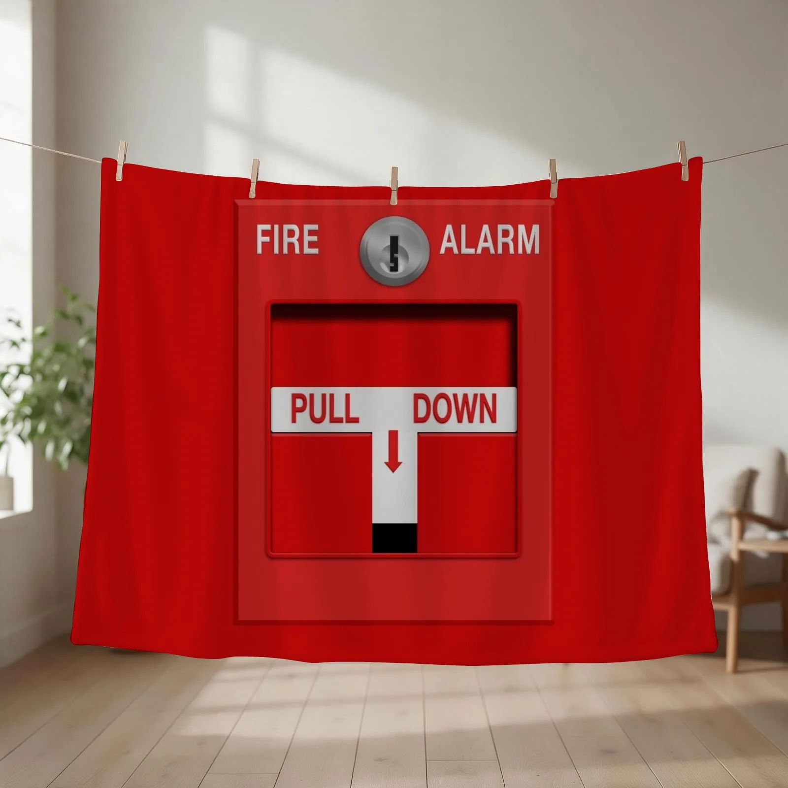 Fire Alarm Pull Station Throw Blanket Blankets For Baby Thin Decorative Sofas Luxury Thicken Blankets