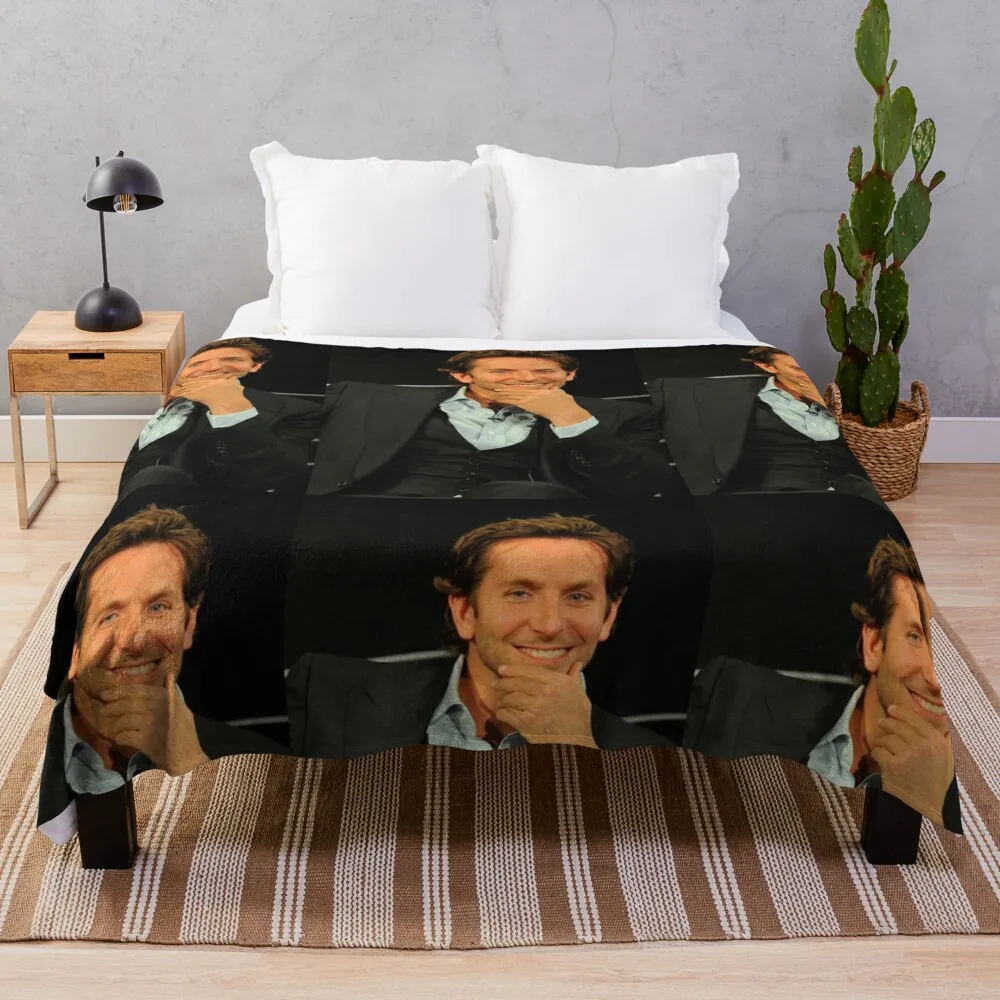 

Bradley Cooper aesthetic Throw Blanket Hairys Personalized Gift Blankets For Bed Winter beds Blankets