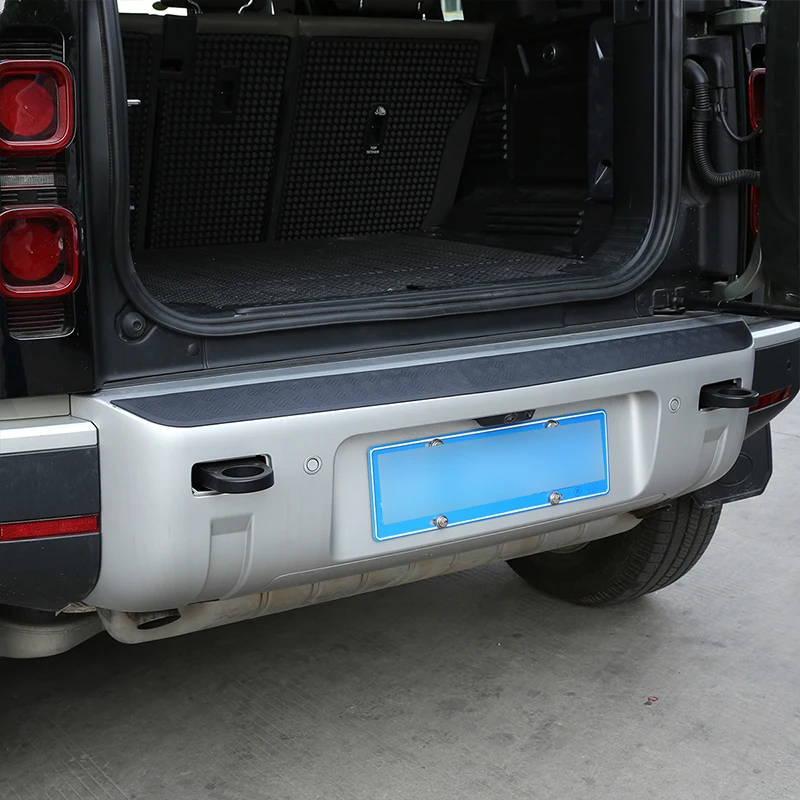 For Land Rover Defender 90 110 2020 2021 2022 Car Styling Black Car Rear Bumper Plate Trunk Sill Cover Guard Auto Accessories