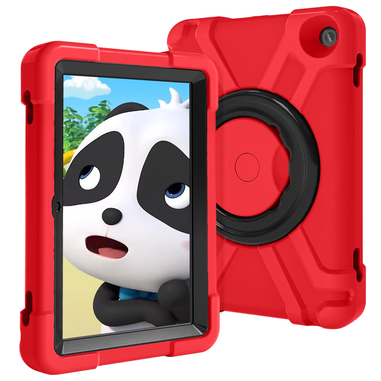 

Вращающаяся на 360 ° подставка для Amazon Fire HD 8 2020/2022 с противоударной подставкой, чехол для планшета Fire HD 8 Plus 10/12th Gen чехол