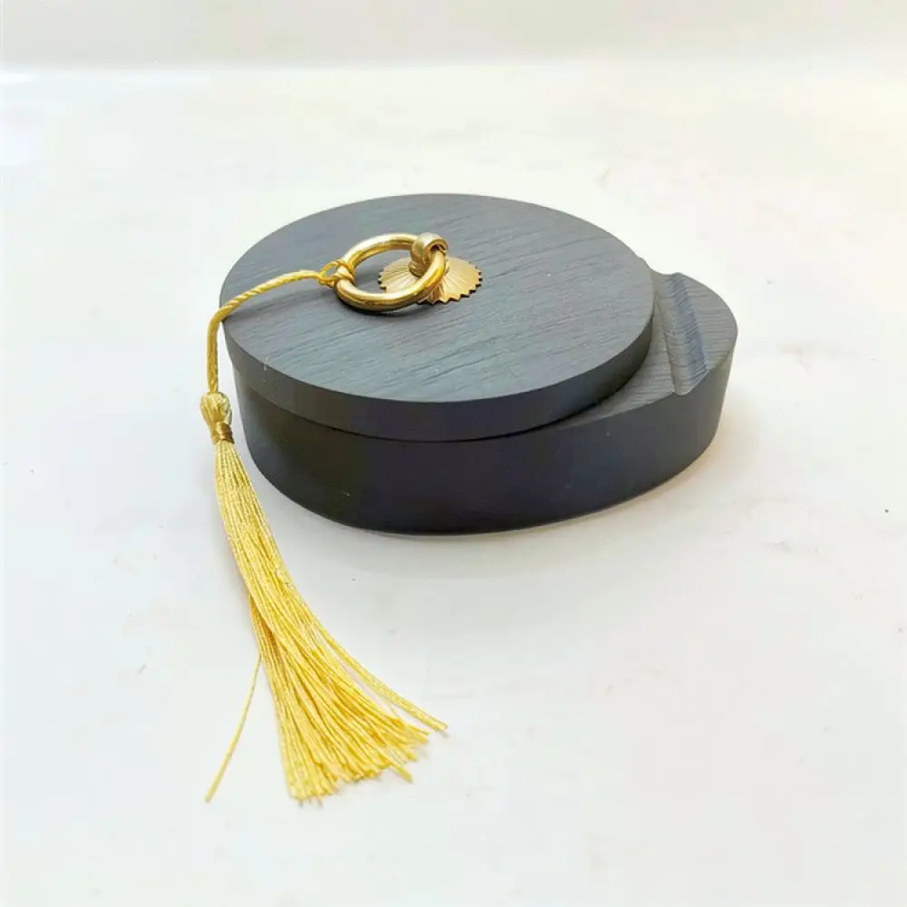 Creative Inkstone With Lid For Yushuihu Calligraphy Practice Essential Decorative Natural Stone Ink Well Writing Desk