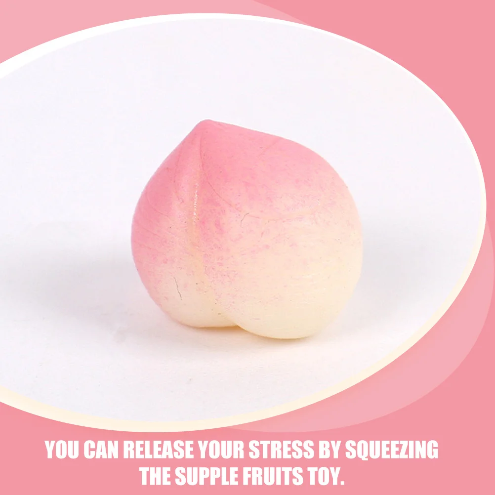 25Pcs Peach Stress Relief Squeeze Creative Decompression Fruits Sensory Party Office Household Anxiety Relief Plaything