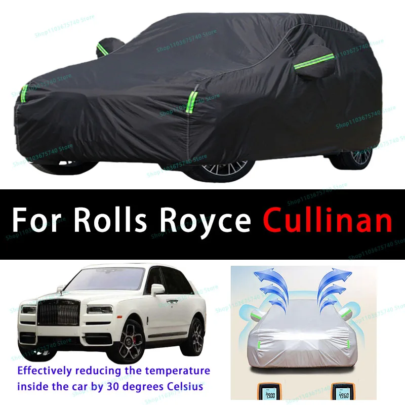 For Rolls Royce Cullinan Summer Full Car Covers Outdoor Sun uv Protection Dust Cooling Protective Auto Protective Cover