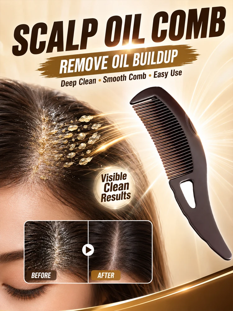 フケ除去頭皮ヘアコームヘアードレッシングコームセルフクリーニング静電気防止マッサージブラシヘアサロンスタイリングツール