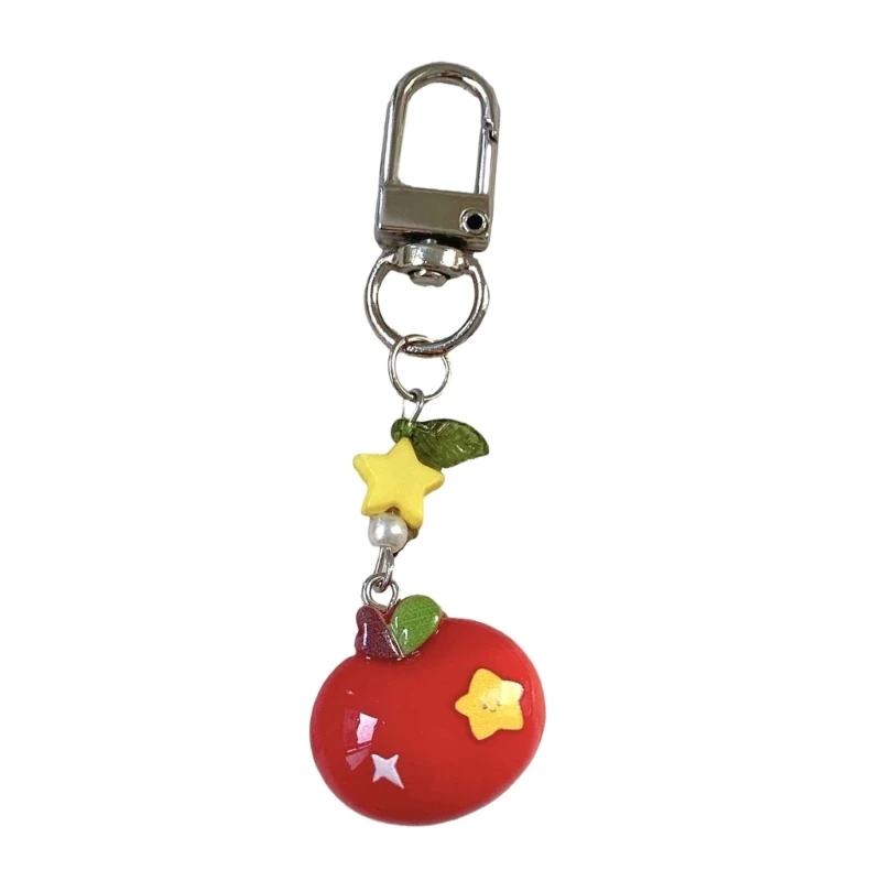 Handcraft Apples Beaded Keychain Charm with Fun for Creative Student and Gifts Buyers Daily Use Stylish Outfits