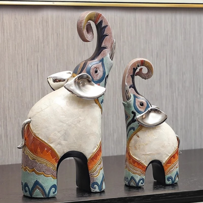 

Light luxury high-end elephant ornament living room TV cabinet wine cabinet art decoration