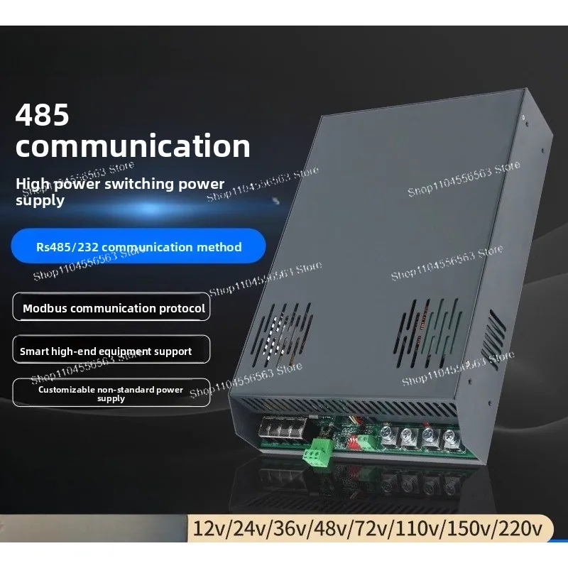 4000W High-Power Switching Power Supply, with 485 Communication & PLC Host Control, DC24V/36V/48V/72V/110V Wide Voltage