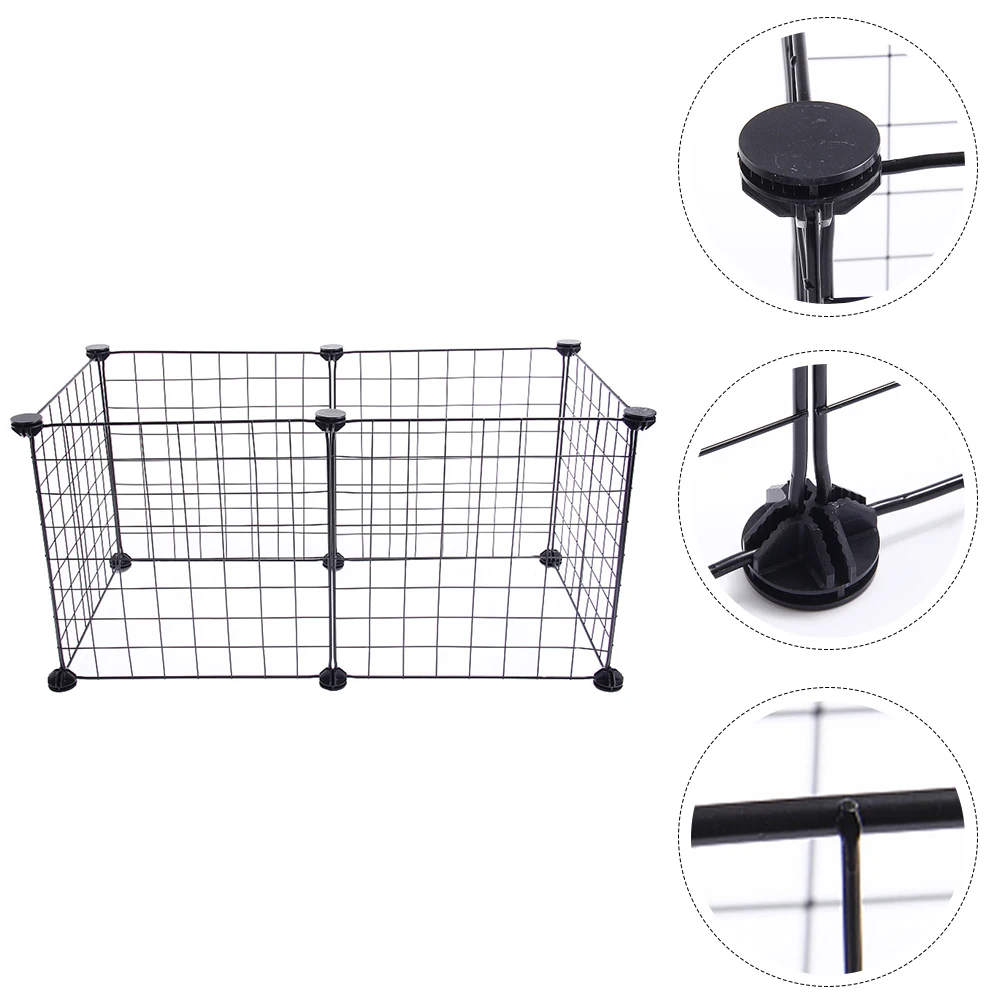 1 Set Recinzione per animali staccabile Cancello di sicurezza per animali domestici per interni ed esterni resistente per cani Recinzione in rete durevole Porte per scale Nero Facile