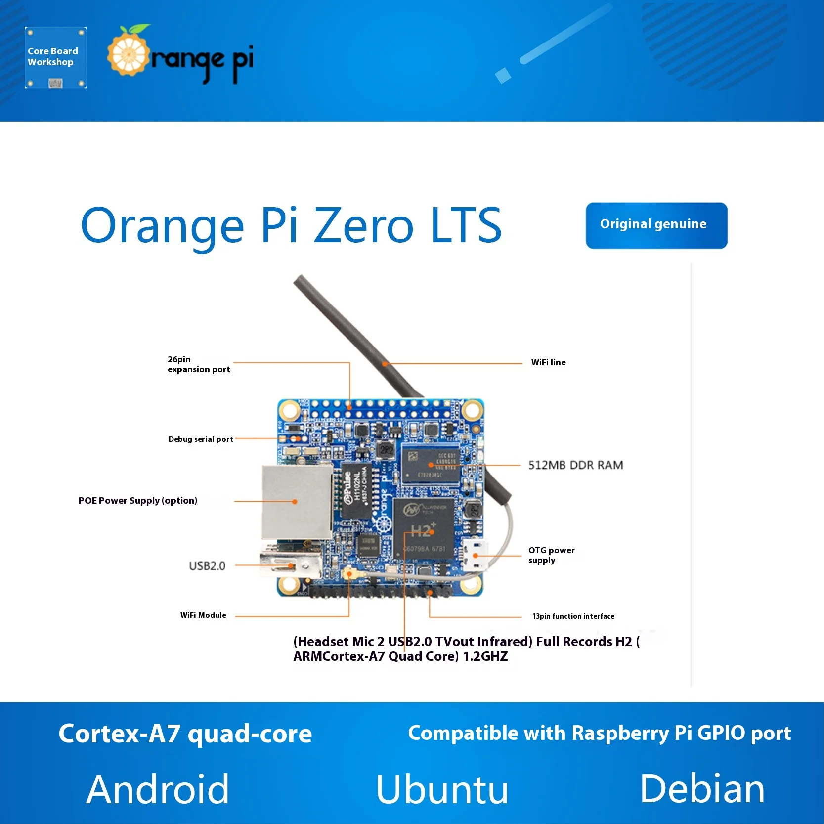 orange pi orangepi zero LTS Open Source Maker Allwinner H2 H3 Orange Pi