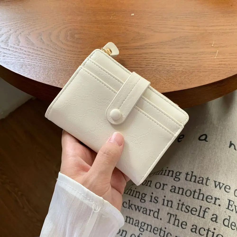 Vintage Retro Damen Geldbörse Reißverschluss Kartenhalter Pu Kurze Geldbörse Multifunktions Ultradünne Geldbörse Damen