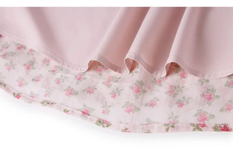 SENTUBILA Elegantes Blumen-Sommerkleid für Damen 2026, lässiges Kleid mit V-Ausschnitt, plissiertem Rock, kurzen Puffärmeln und schmaler A-Linie 162LO6257X – Detail 28