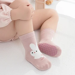 Cartoon Floor Socks Infants  Young Children New Boneless Large-area Adhesive Baby Sock Graffiti Anti Slip Short Socks Kids Socks