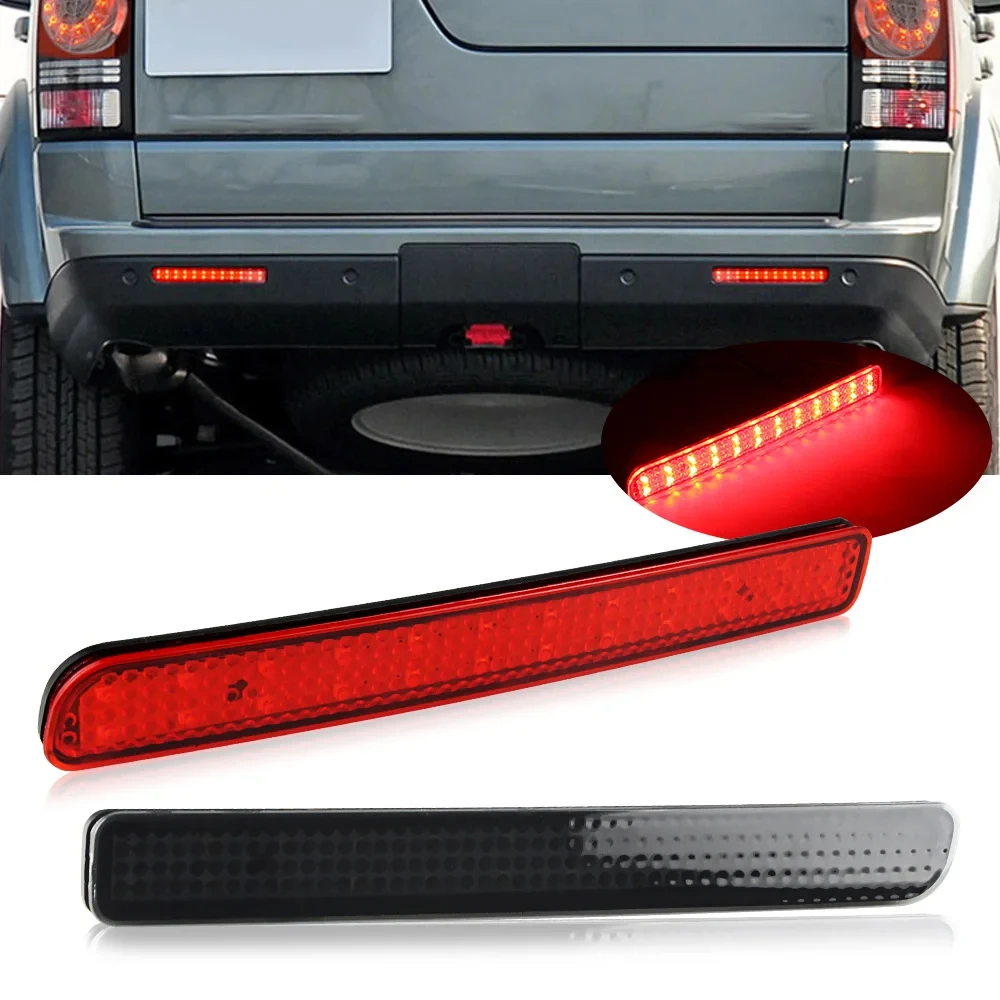 2Pcs LED Car Rear Bumper Reflector Warning Strip XFF500020 XFF500030 for Land Rover Discovery 3 2004 2005 2006 2007 2008 2009