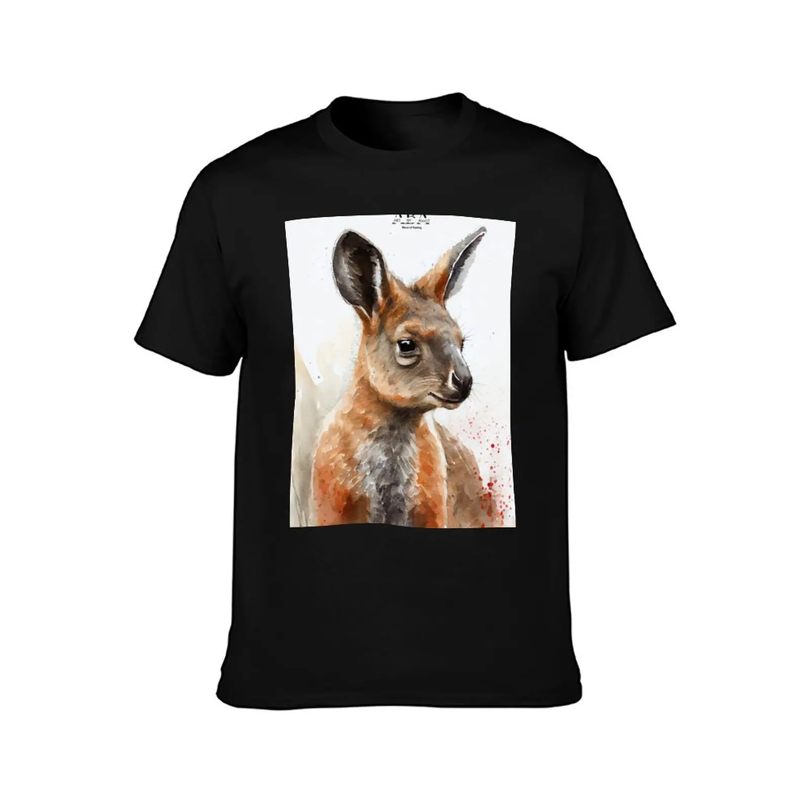 Australian terrestrial mammals Wallaby - Watercolor Paint T-Shirt Sun Block Outdoor T-Shirt