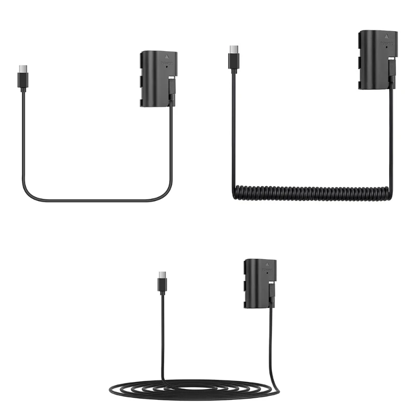 USB C إلى LPE6 Battery Spring Cable لـ R 90d 80d 70d 60da Mark 6d Mark 7d Mark K1kf