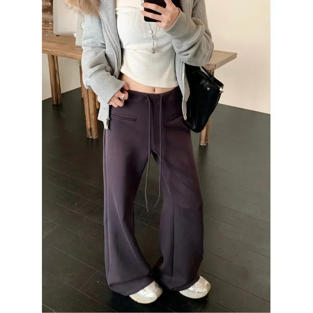 Pantaloni comodi da indossare tutti i giorni Pantaloni streetwear dritti slim Pantaloni tinta unita adatti a tutte le stagioni