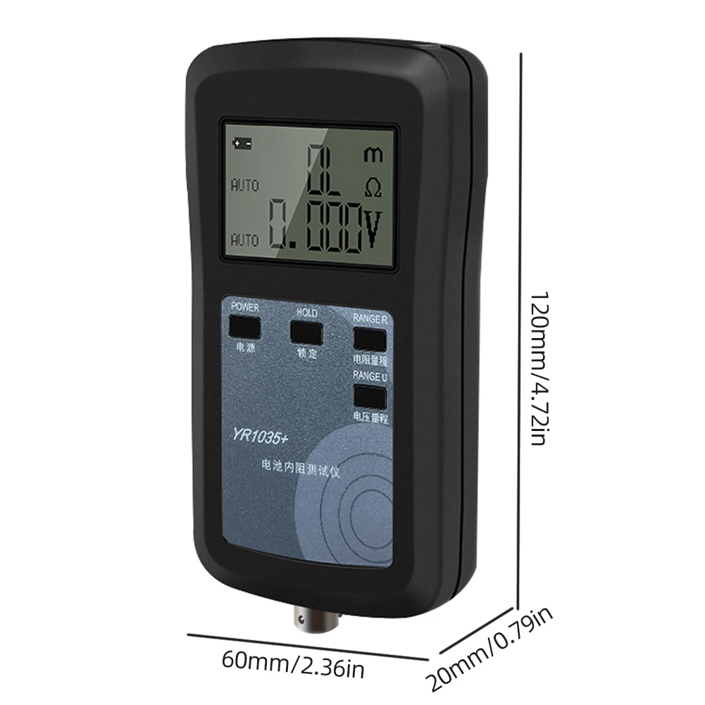 YR1035+ 4-wire digitální vnitřní odolnost test měřici zařízení 100v baterie vnitřní OHM měřič pro ni-mh ni-cd li-ion baterie